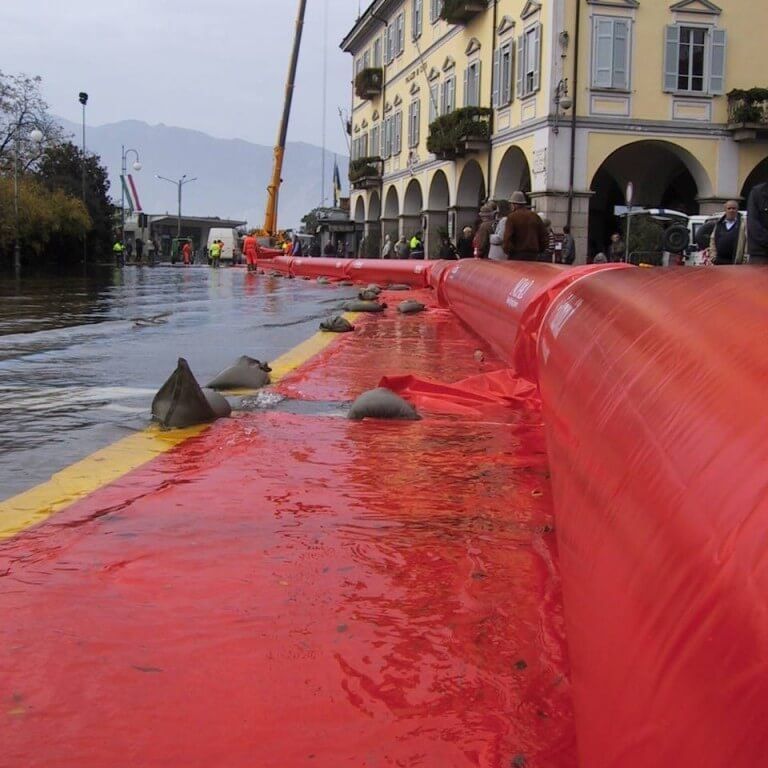 Flood Barriers that show how to stop flood water on uneven surfaces