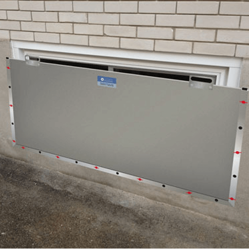 Legacy Flood Panels are aluminum panels that can be customized to protect doors and windows from flooding.  They can also be linked together to create flood fencing for oversized openings.