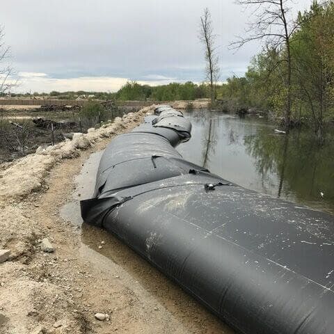Stop Flood Water with Water Tubes on the Boise River in Idaho