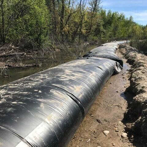 Water Diversion Tubes for Flood Protection on the Boise River