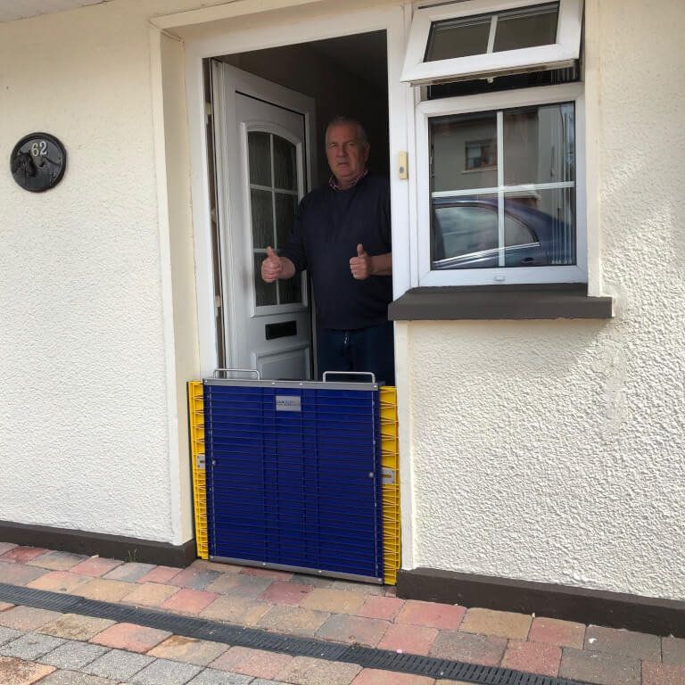 Most popular flood barrier for doors in the USA is the Dam Easy Flood Barrier