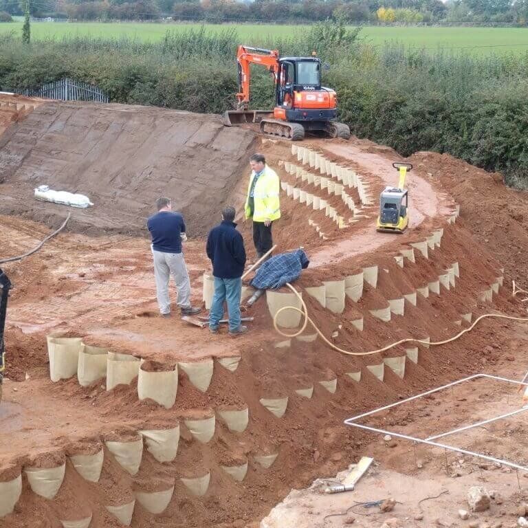 Sand walls for Flood protection