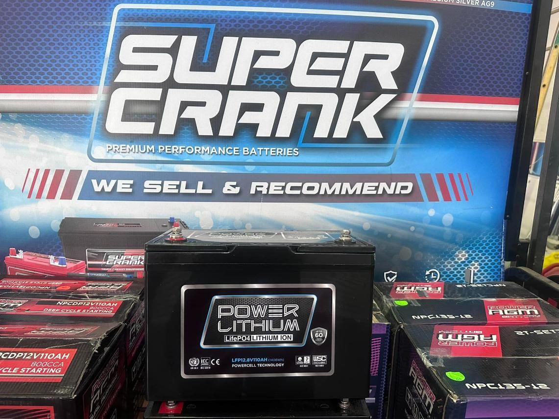 A Display of Super Crank Batteries — Edmonton Battery Centre In Bentley Park, QLD