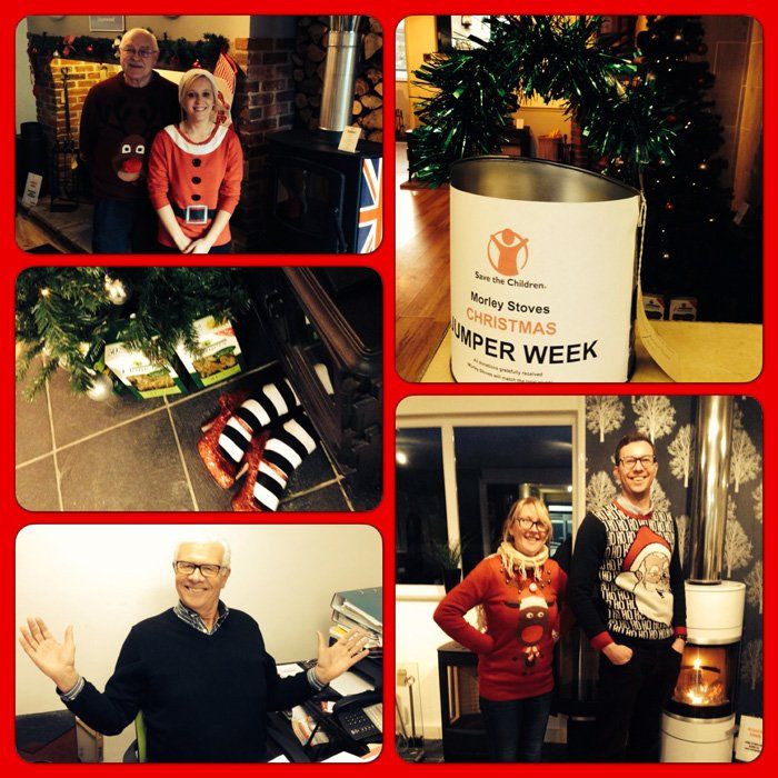 Morley Stoves staff in Christmas jumpers