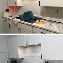 Before and After Kitchen sink Renovation - New Albany, IN | Wolfe’s Remodeling LLC