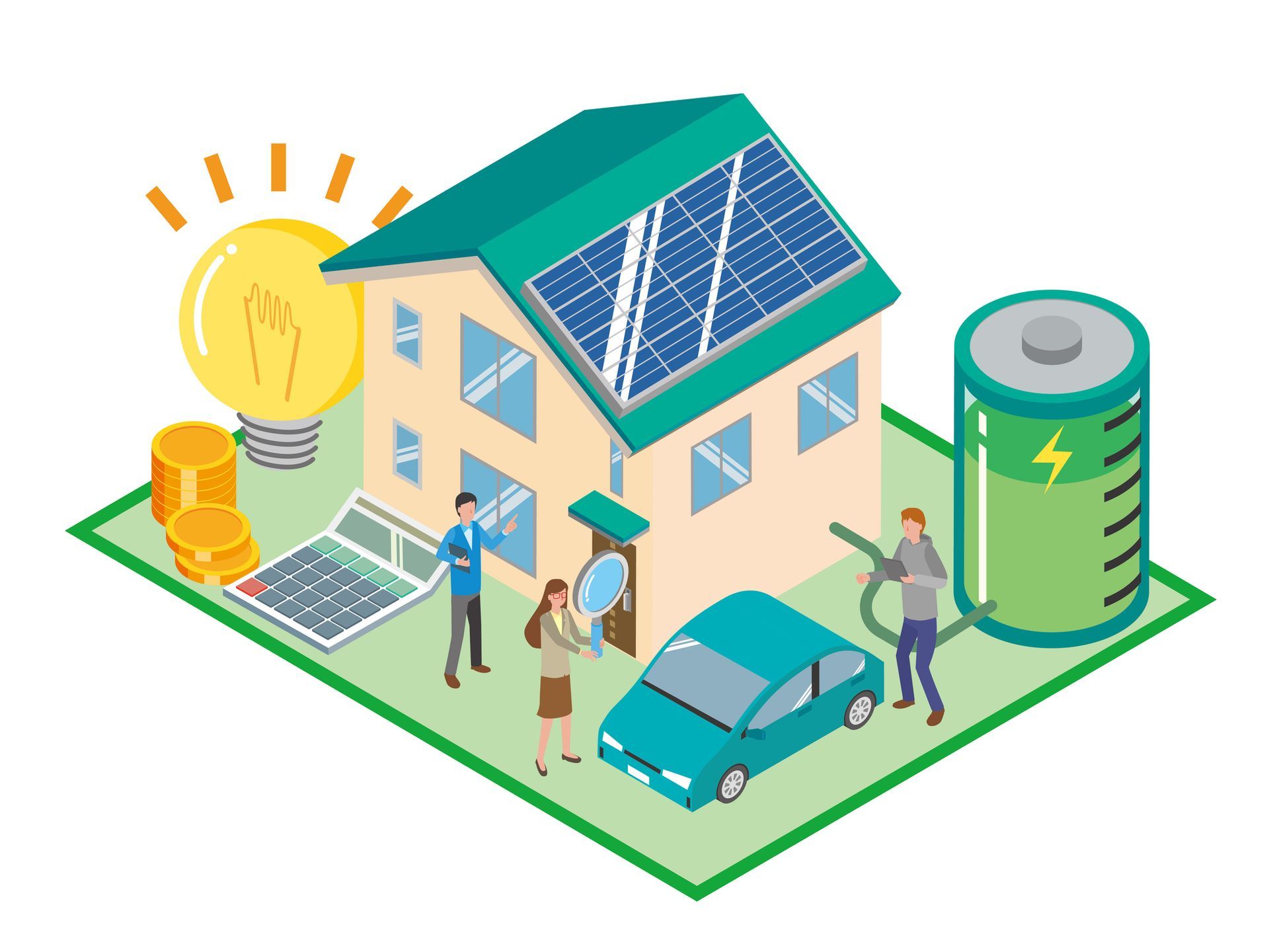 Solar panel and battery storage power