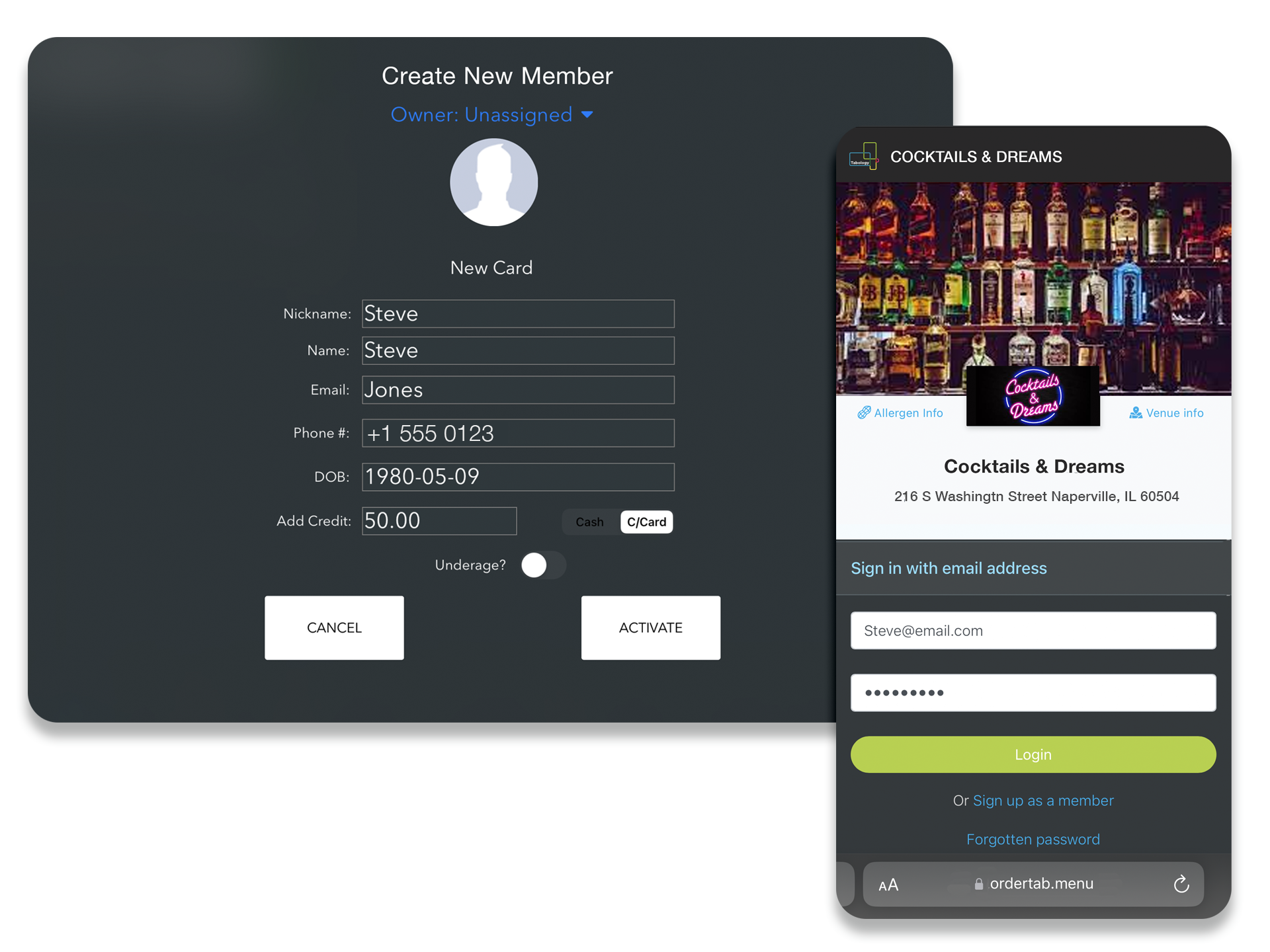 Create new loyalty member