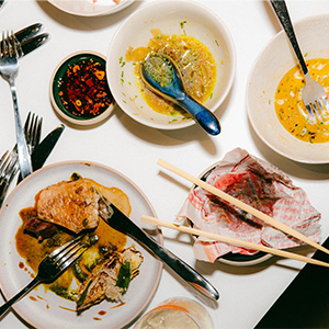 Leftovers from Japanese small plates at Miso Newcastle restaurant