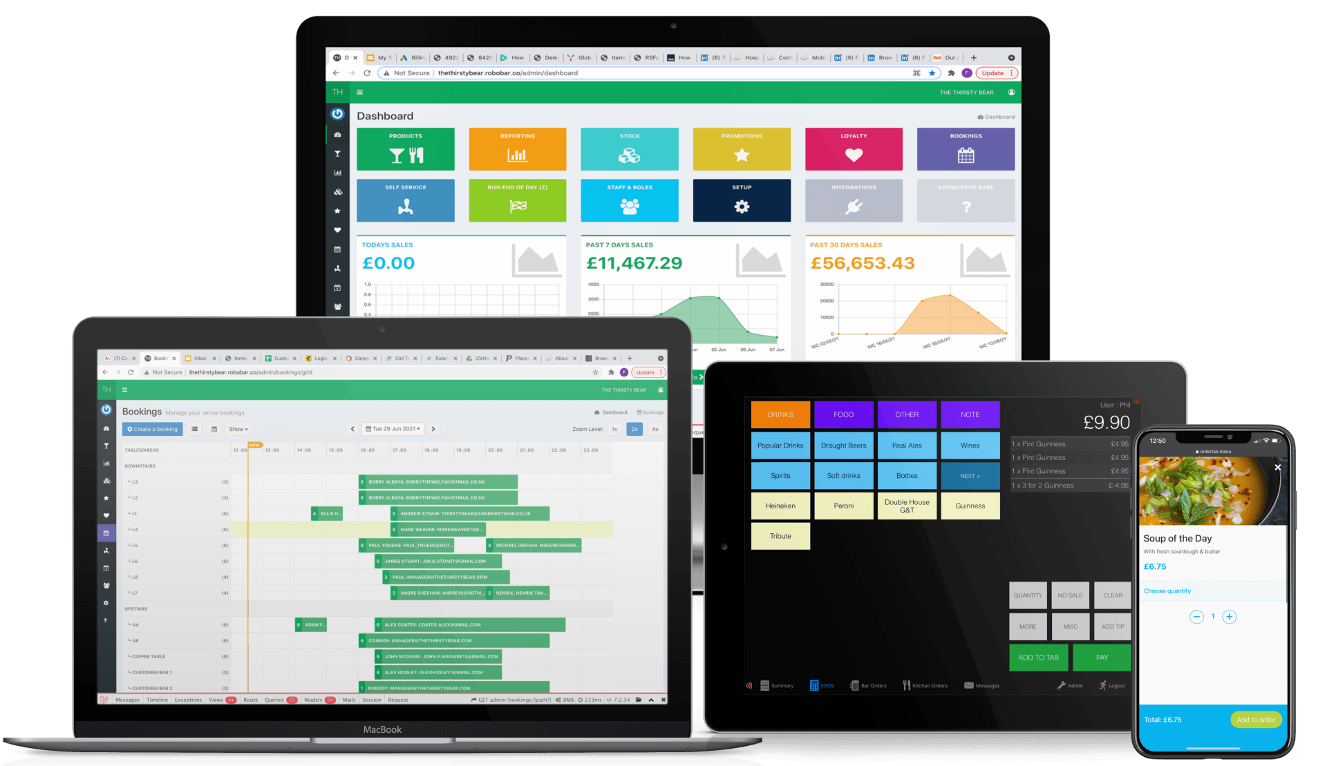 Full hospitality management EPOS set up