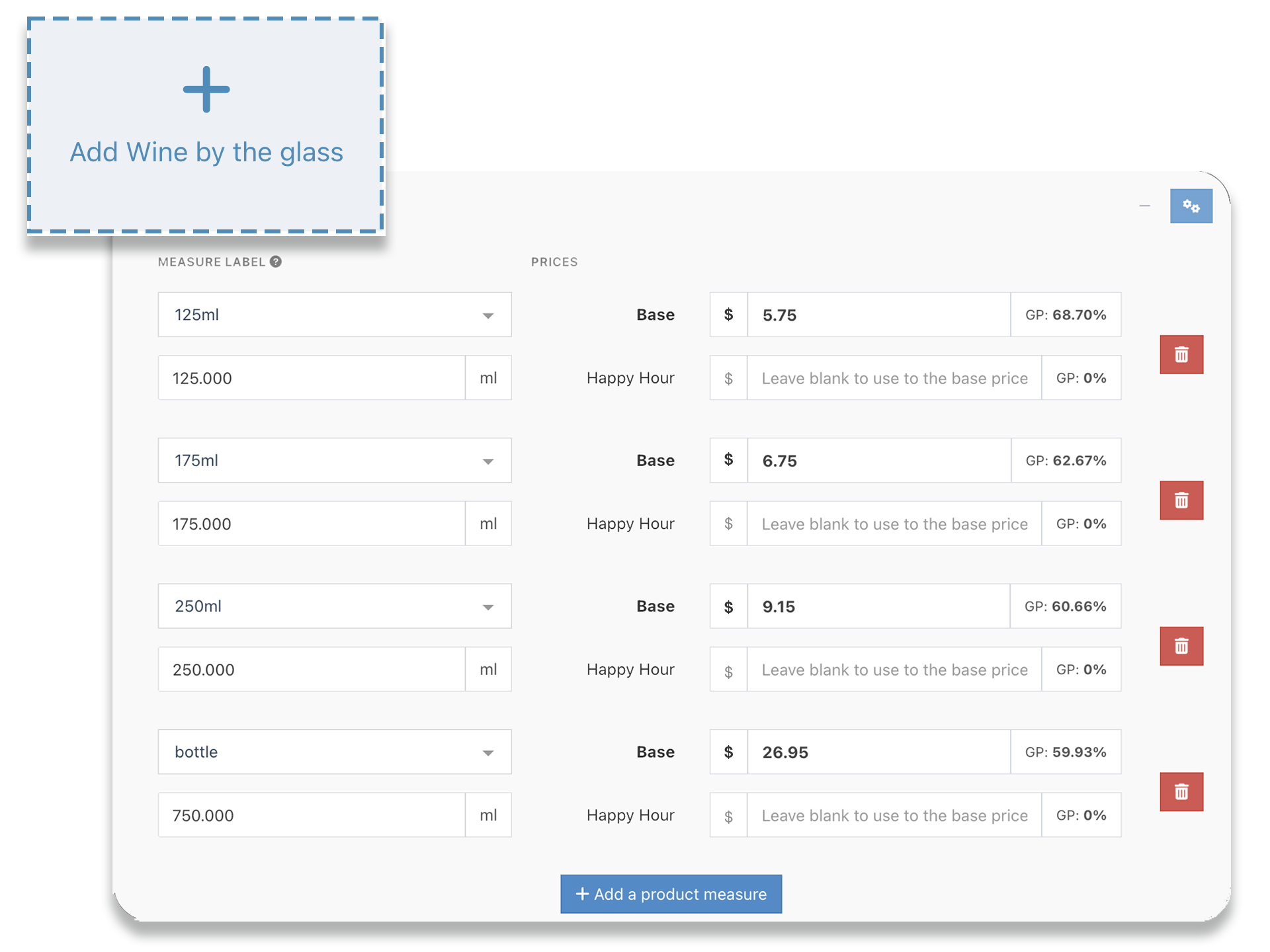 POS product template set up