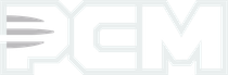 PCM logo in light gray, with a stylized 