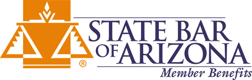 A logo for the state bar of arizona member benefits