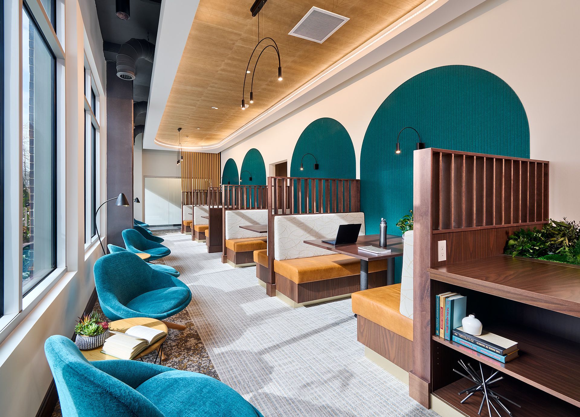 Seating area at Opal Largo Station in Largo, MD.