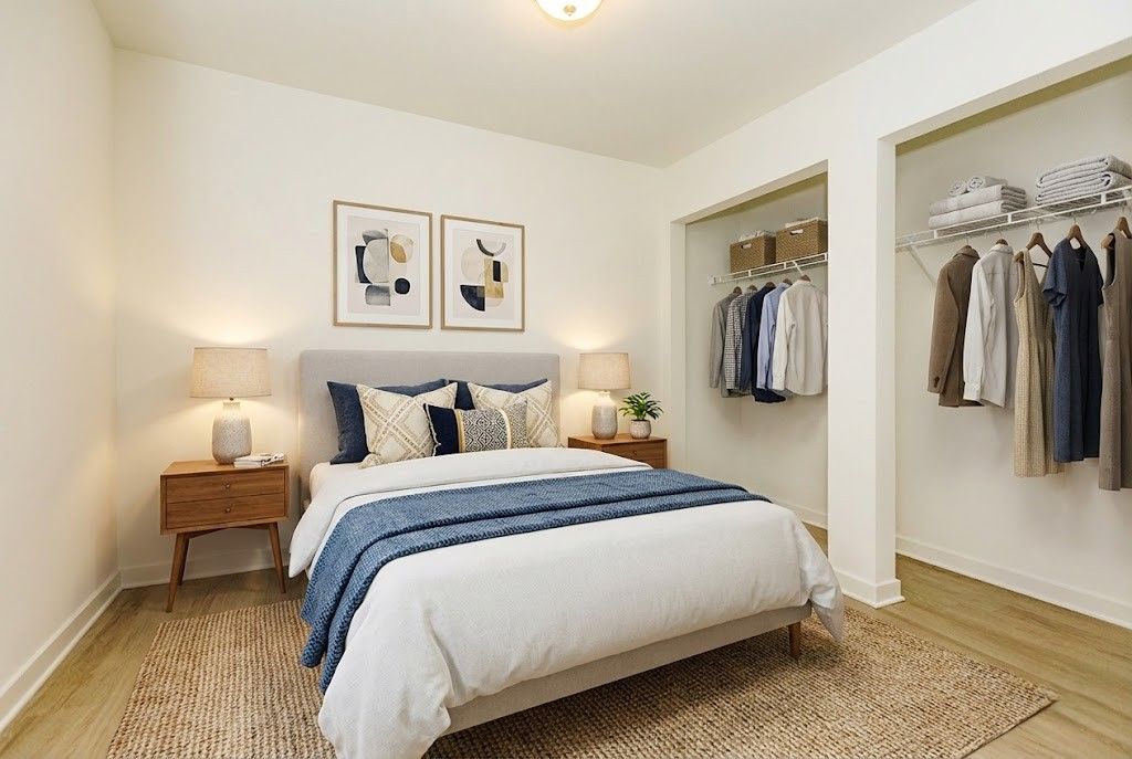 Bedroom at Opal Largo Station in Largo, MD.