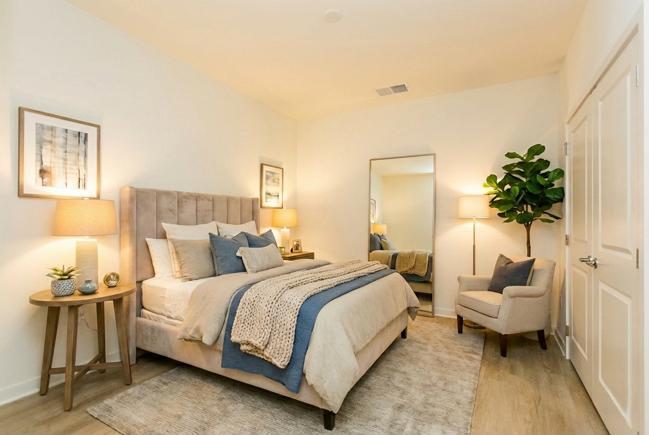 Bedroom at Opal Largo Station in Largo, MD.