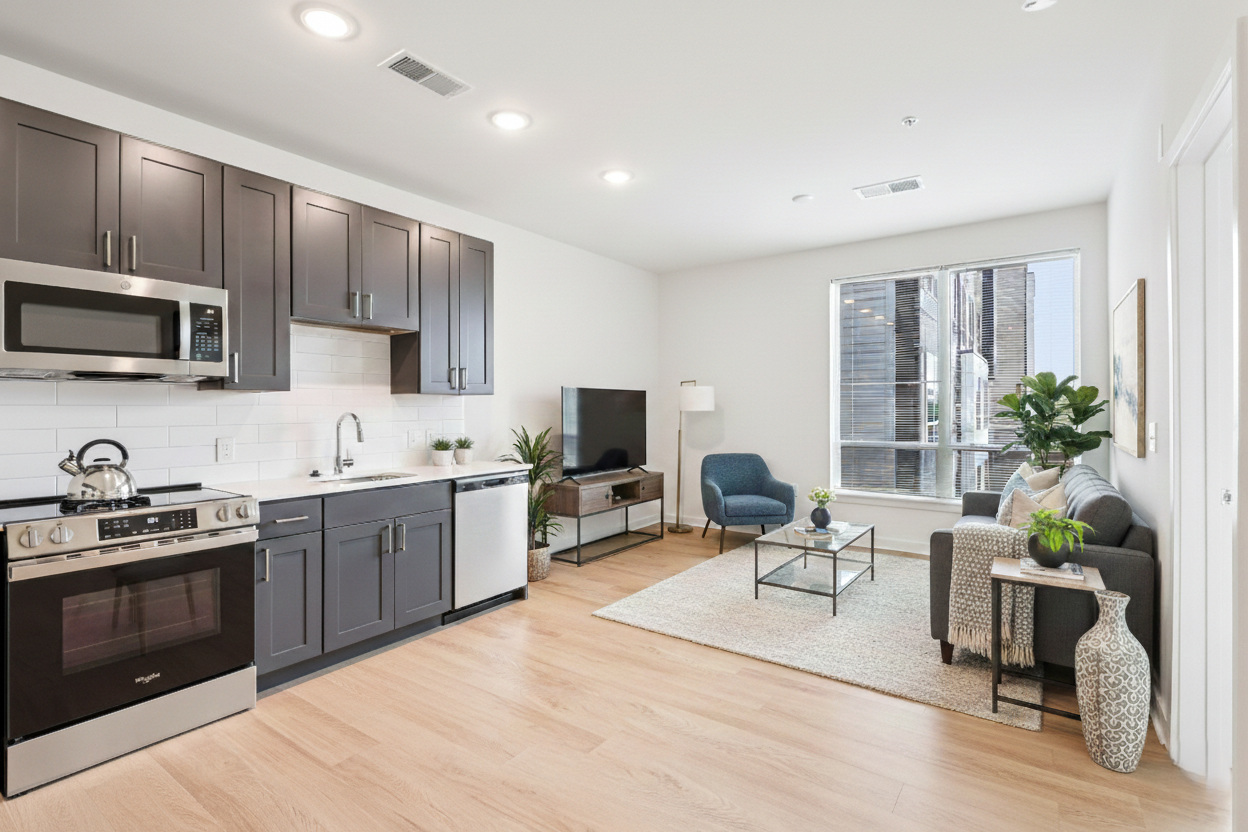 Bedroom at Opal Largo Station in Largo, MD.