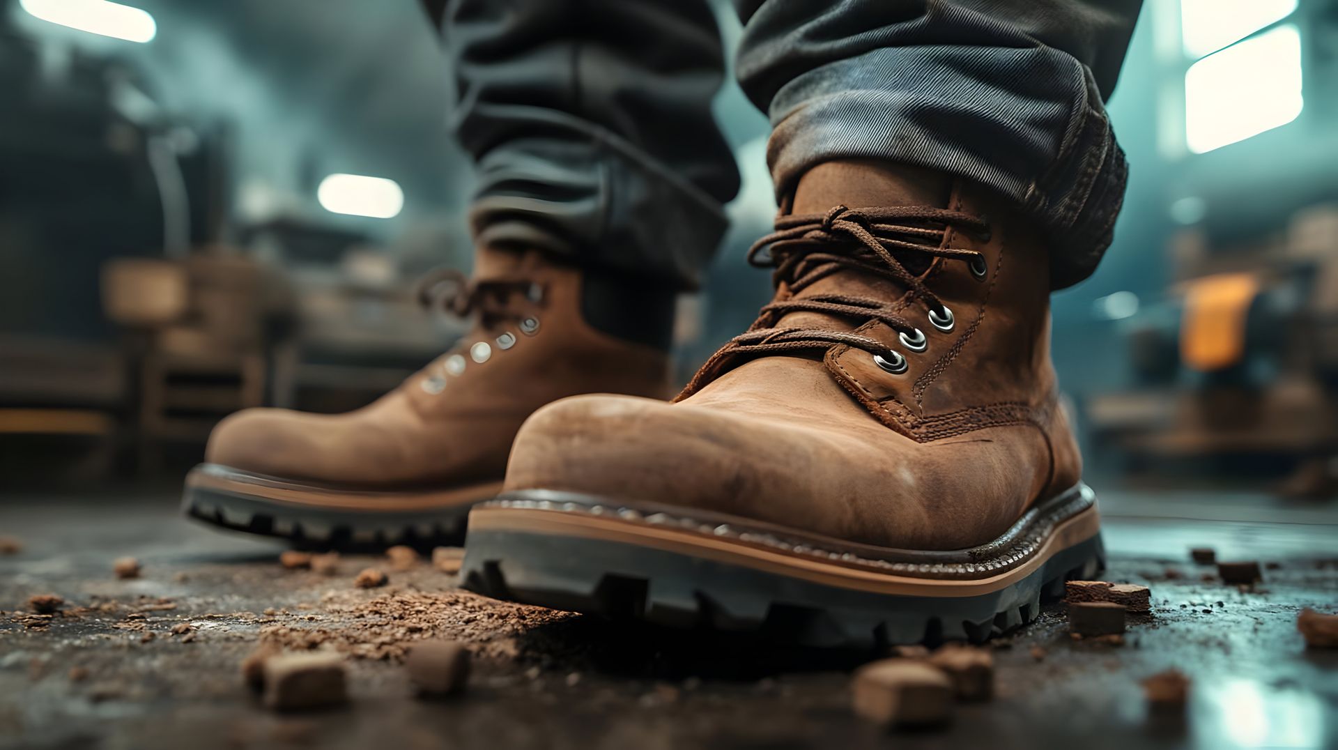 Medical professional in blue scrubs putting on a blue glove, stethoscope around neck.