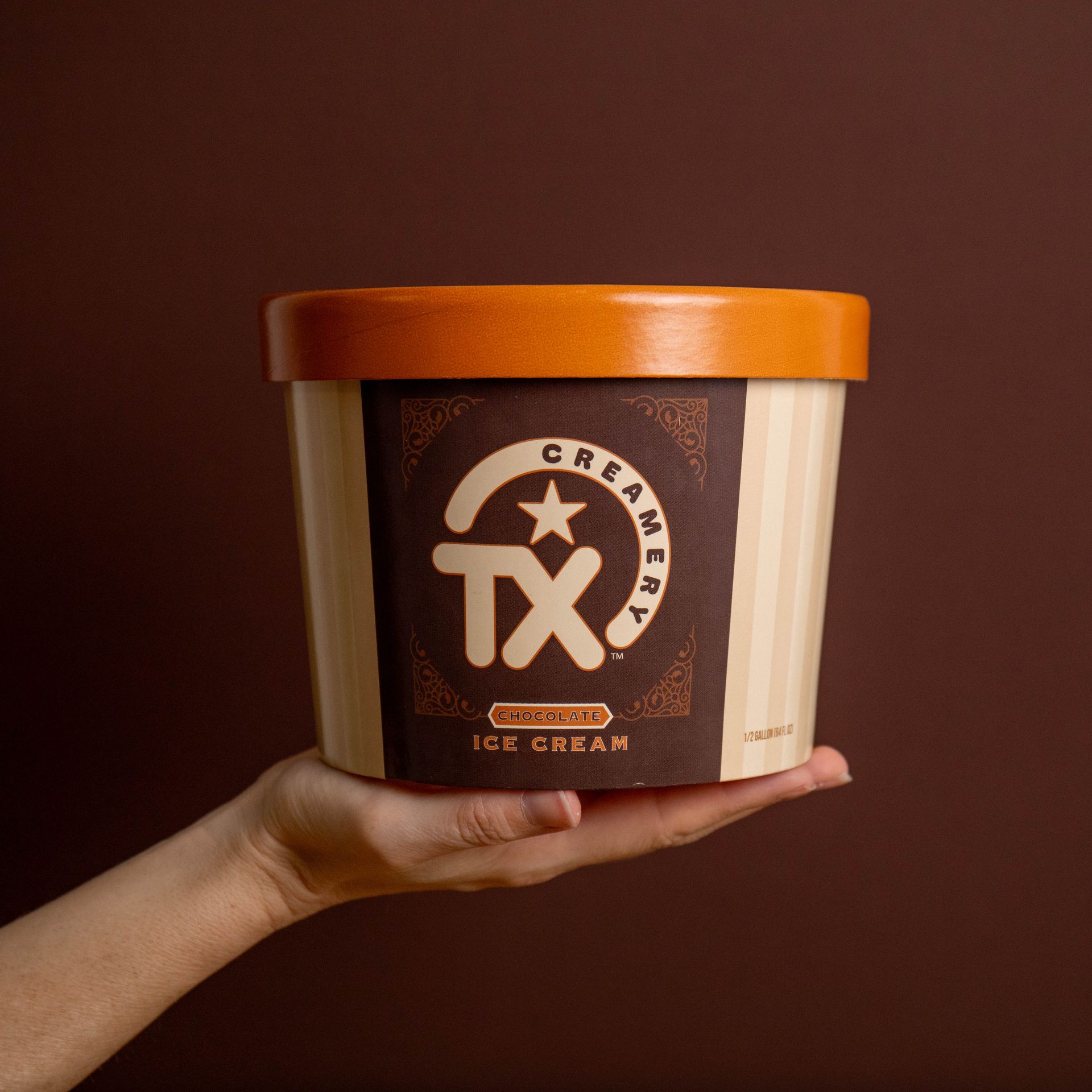 TX Creamery half gallon of chocolate ice cream