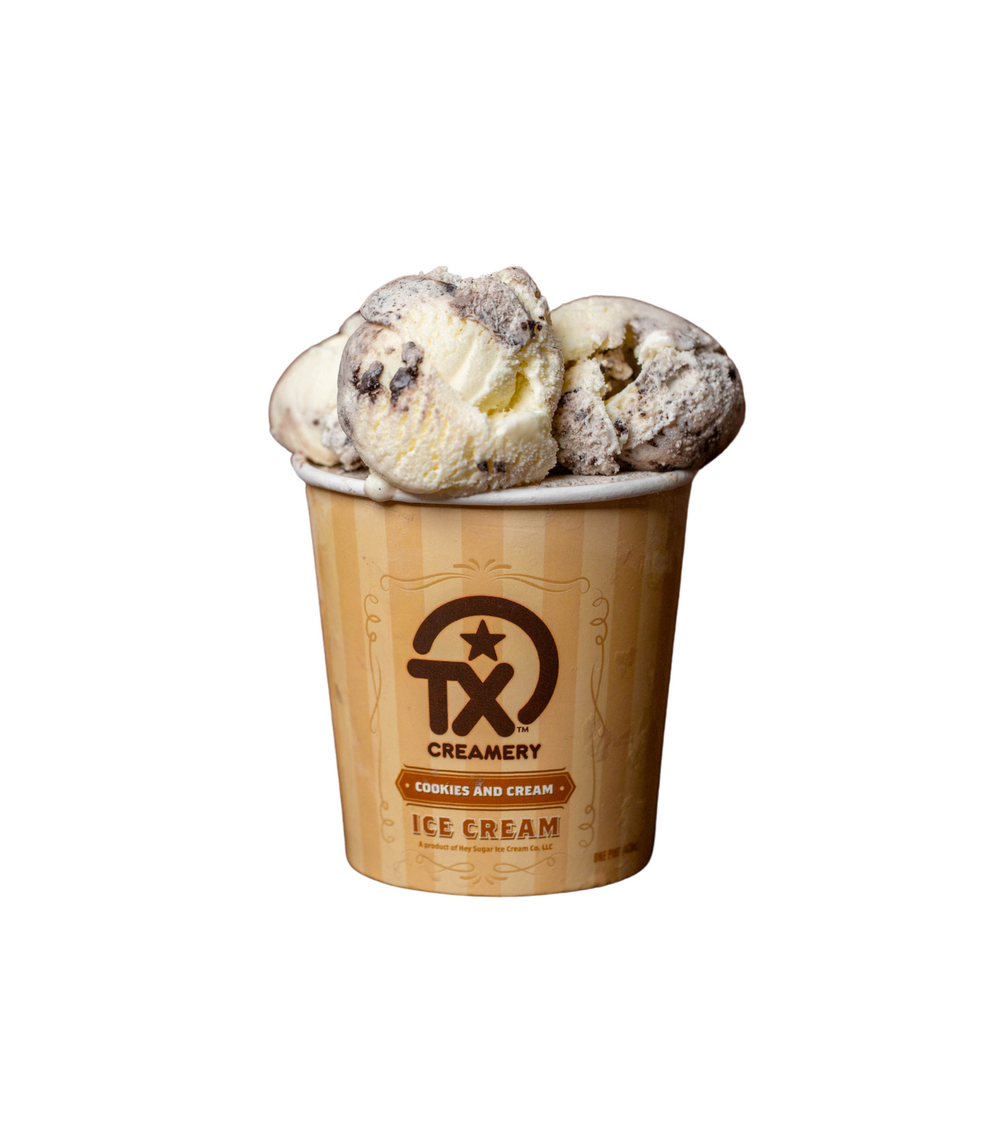 Scoop of TX Creamery Cookies and Cream