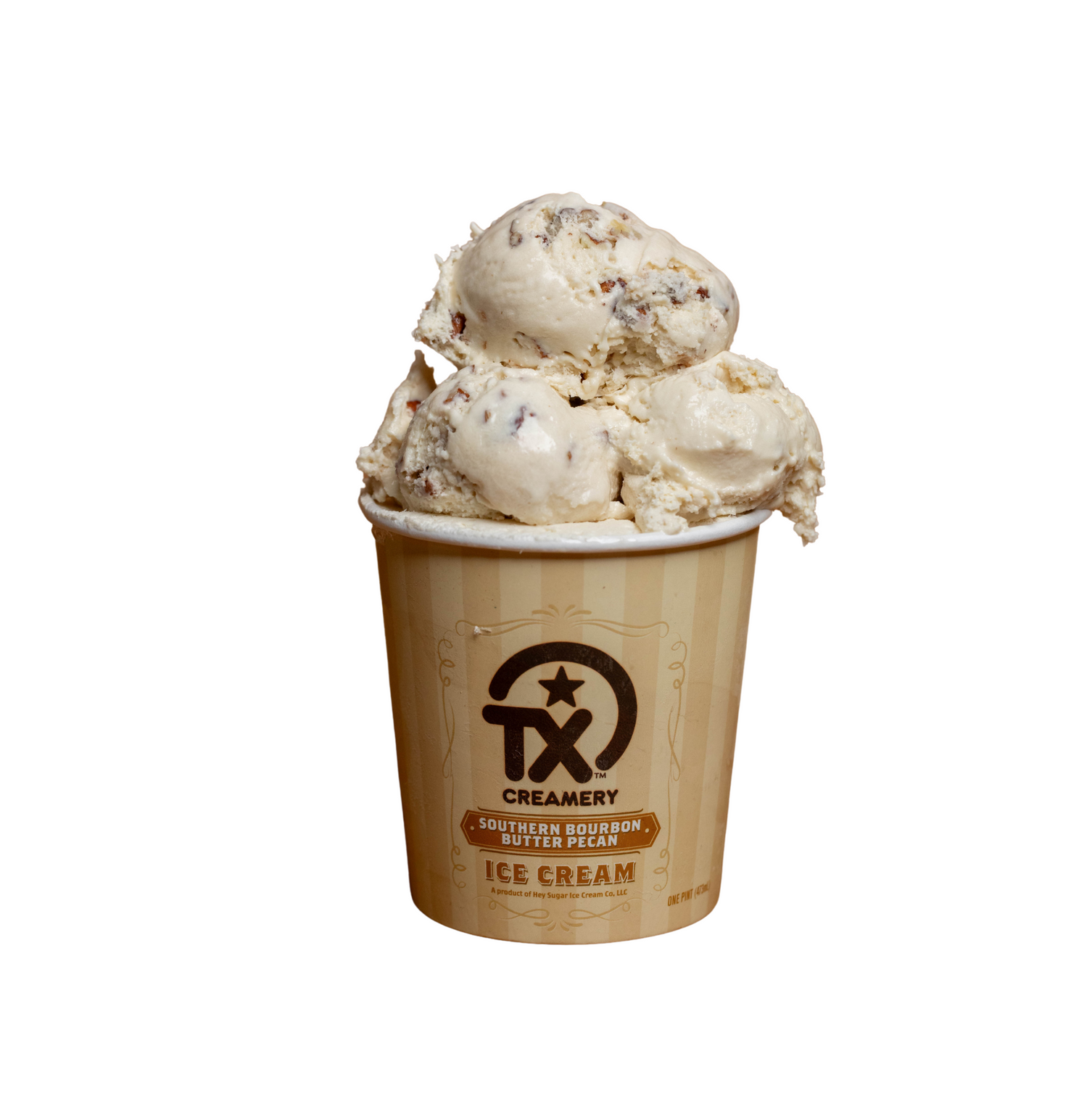 TX Creamery Southern Bourbon Butter Pecan ice cream - pint