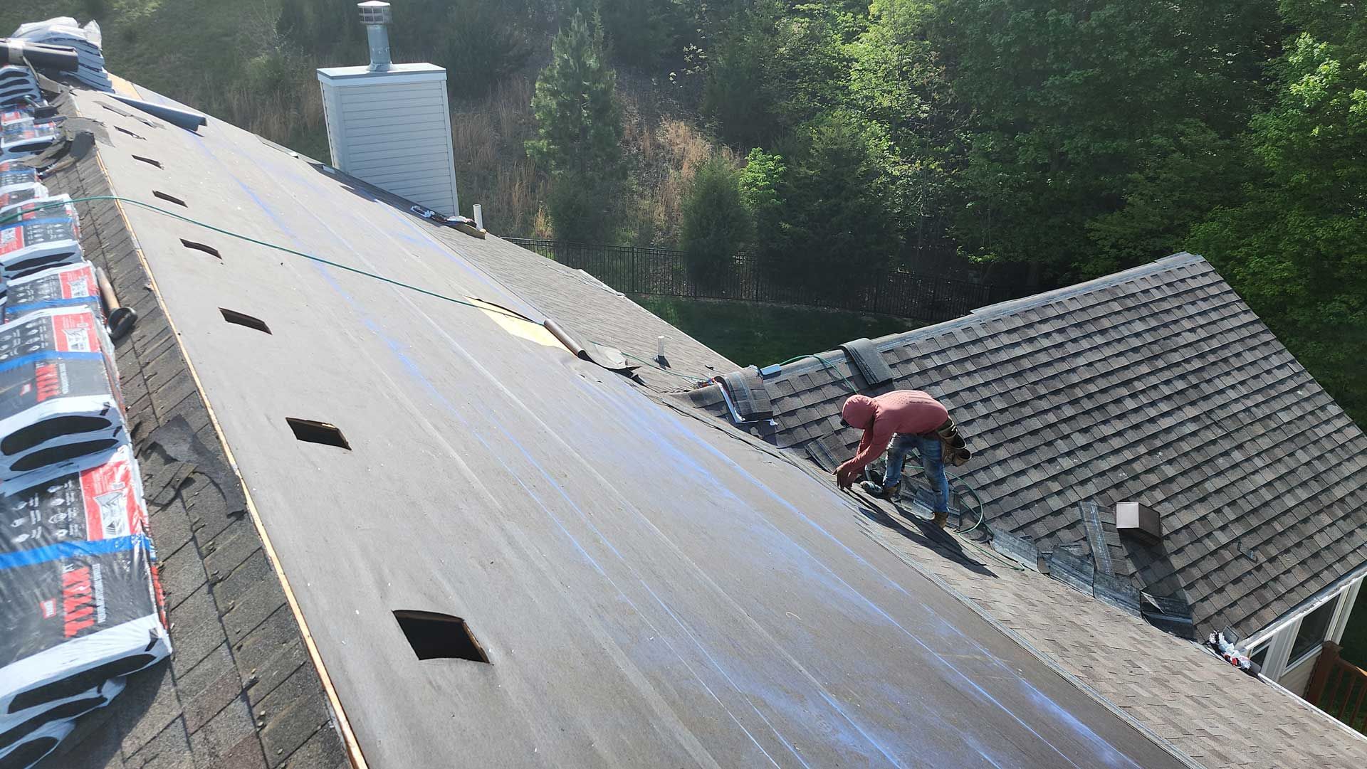Roofers Installing New Roof - Eureka, MO | Perfect Pitch Roofing & Exteriors Inc