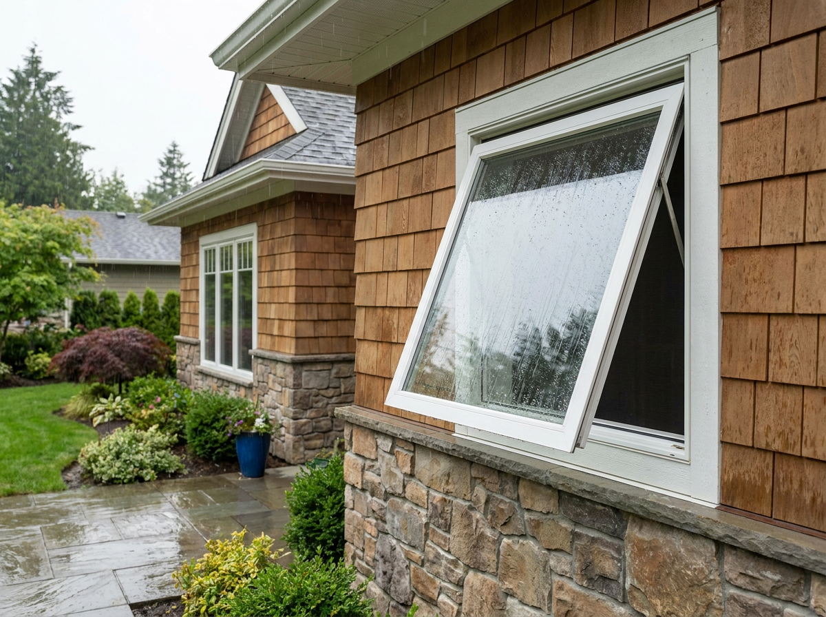 Awning windows installed on a St. Louis area home by Perfect Pitch Roofing & Exteriors