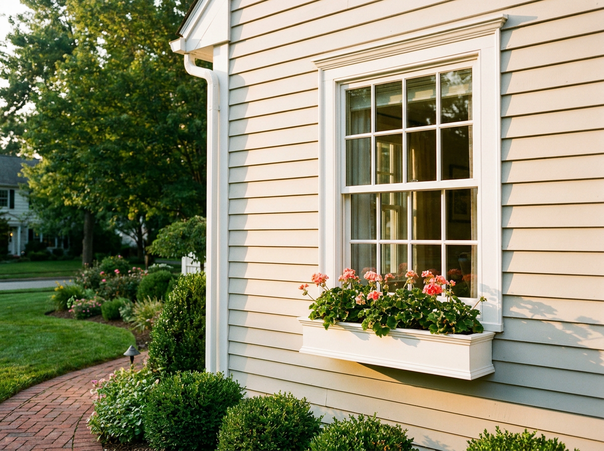 Single-hung window installation on a St. Louis area home by Perfect Pitch Roofing & Exteriors