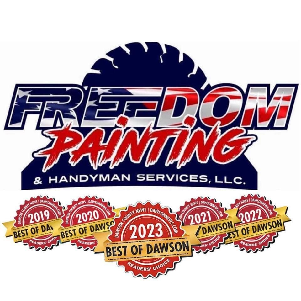 The logo for freedom painting and handyman services llc