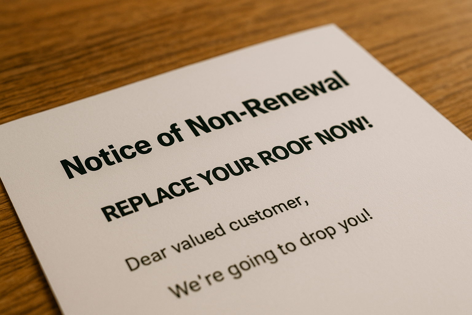 Florida home roof inspection paperwork being reviewed next to asphalt shingles.