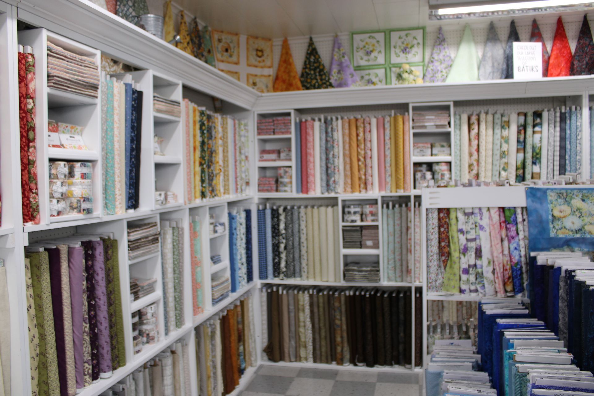 Stack of vintage fabrics.