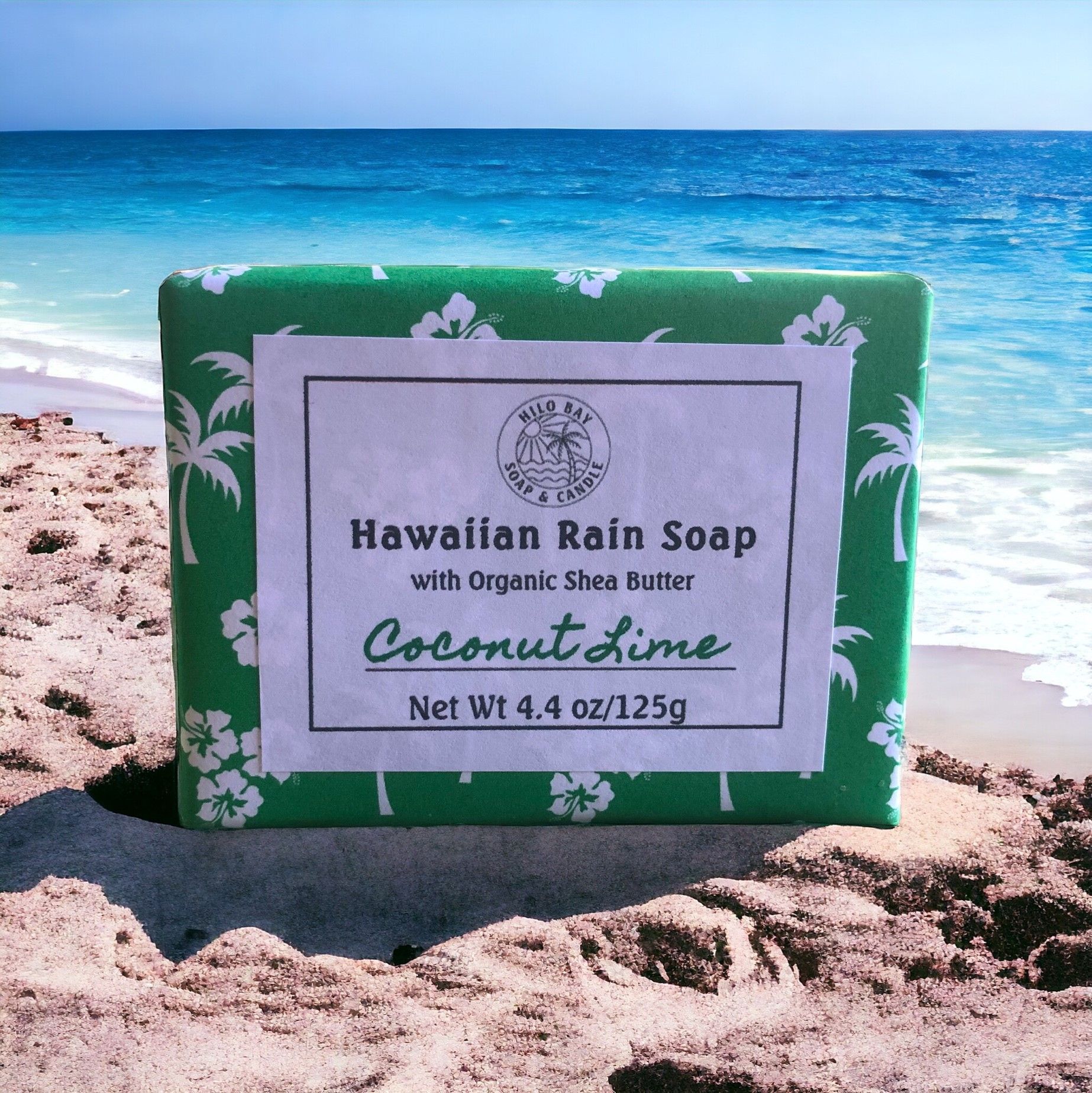 4.4 oz size Coconut Lime soap bar