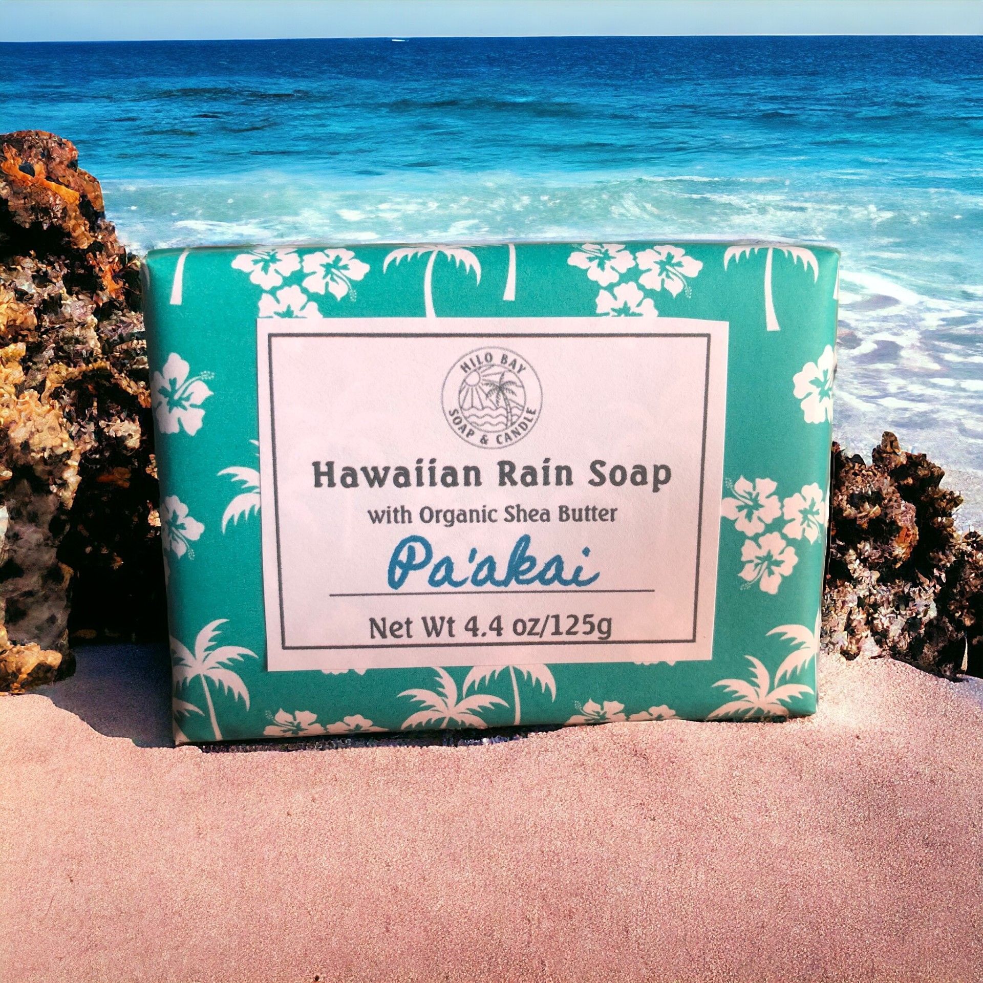 4.4 oz size Pa'akai (sea salt) soap bar
