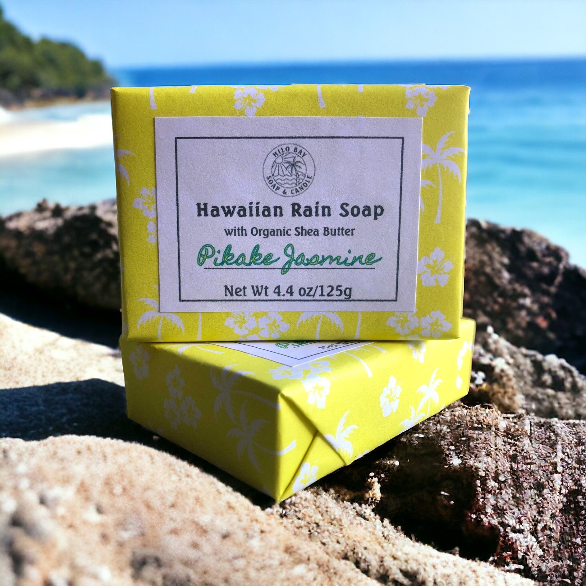 4.4 oz size Pikake Jasmine soap bar