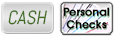 Cash and personal check icons