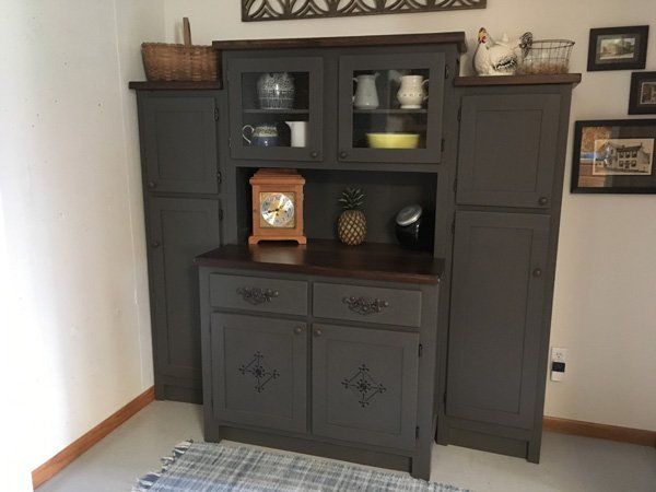 wood and tin bathroom vanity