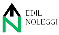 Un logo con una lettera "N" verde sormontata da una freccia nera, accanto alla scritta "EDIL NOLEGGI".