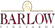 A logo for barlow vineyards is shown on a white background.