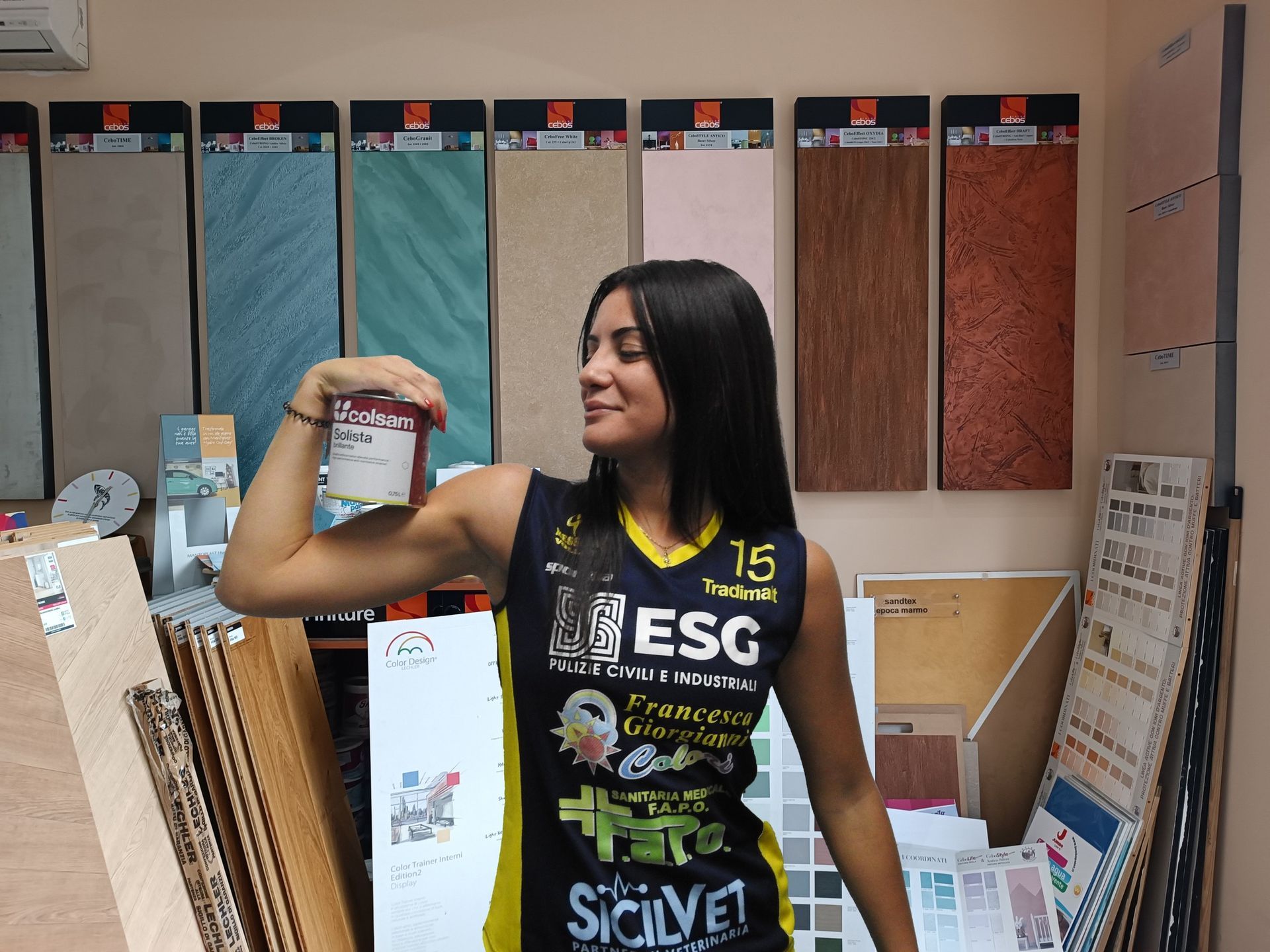 Pallavolista Volley Messina sponsor  Colorificio Giorgianni