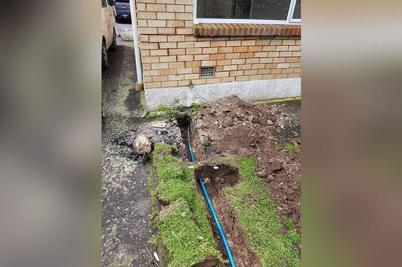 Blue Pipe Going Through The House – Hamilton, NZ – Jamark Plumbing