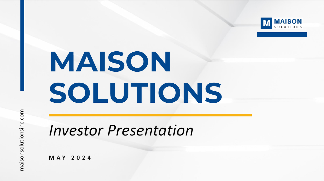 maison solutions investor presentation 