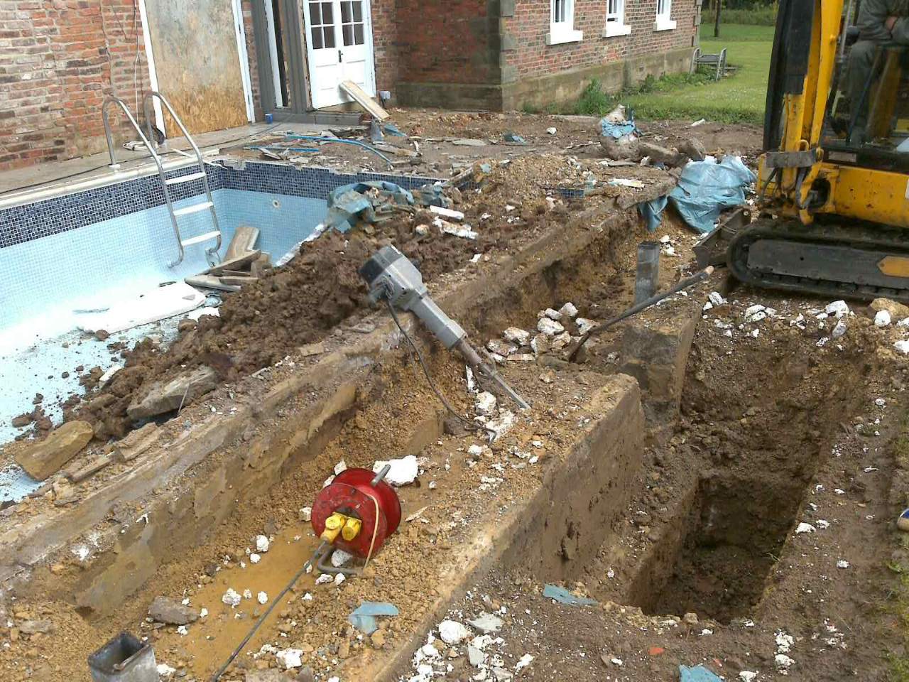 bespoke stone extension - before