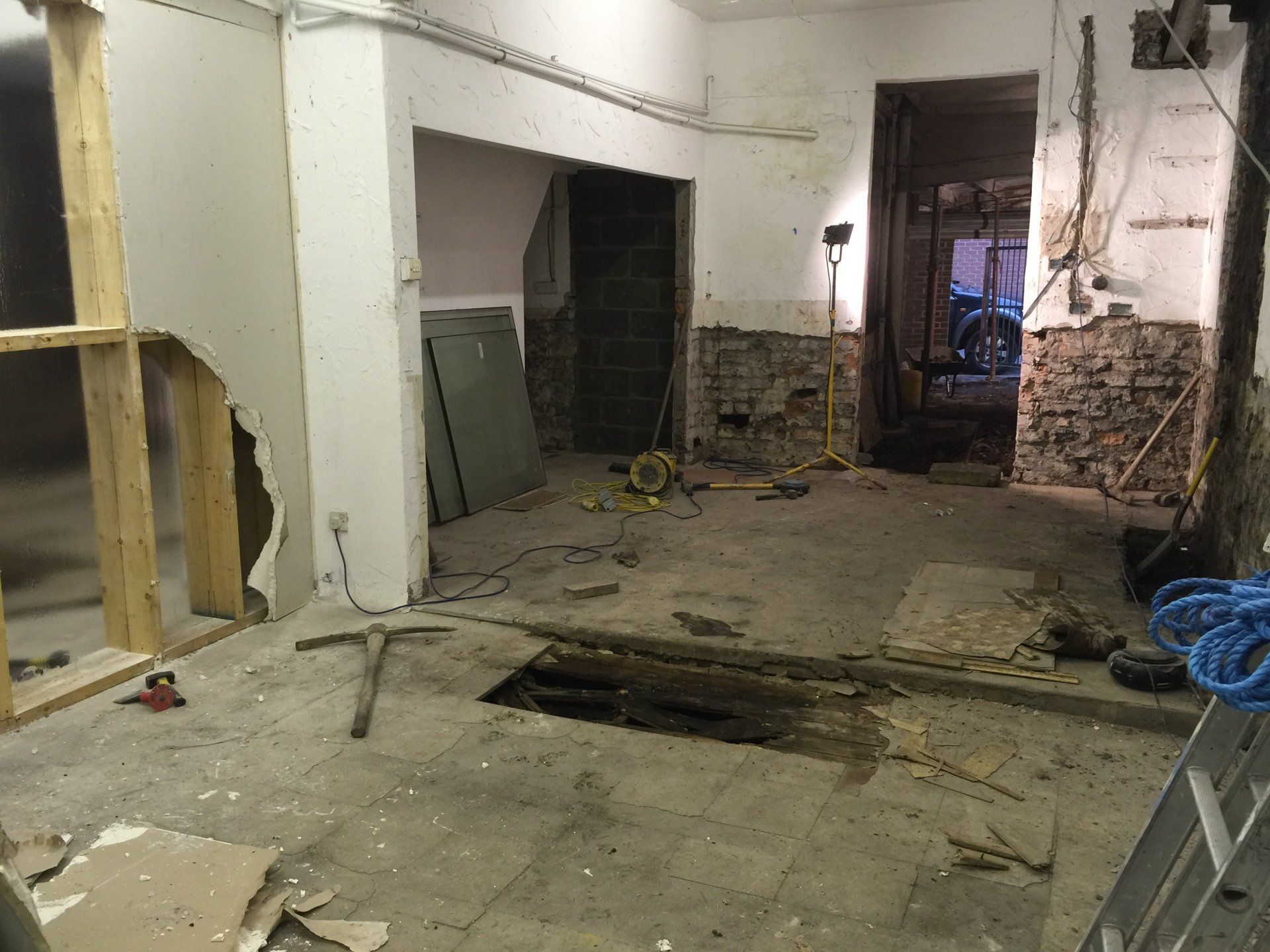 salon refurbishment  -  during