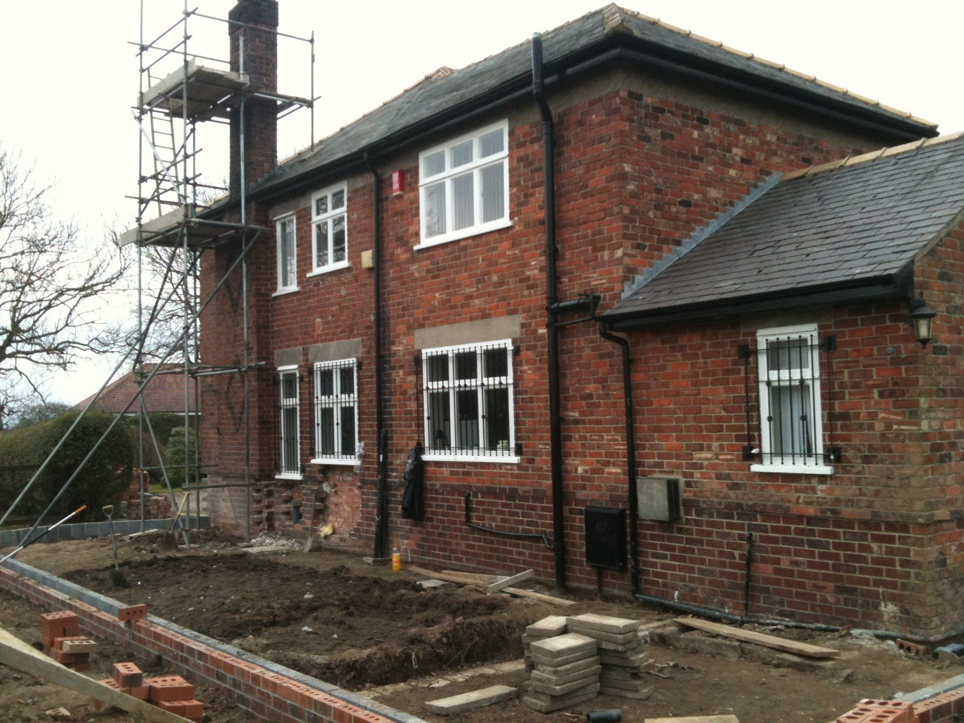 large double storey extension - before