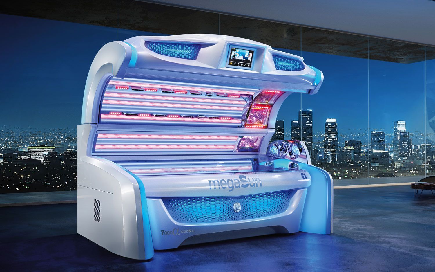 Eine megasun 7800 Sonnenbank bei SunWorld Solarium in der Schweiz