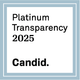 A logo for platinum transparency 2025 by candid.