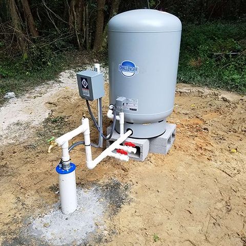 Blue Water Pump Isolated — NW Florida — Clyde’s Well Service