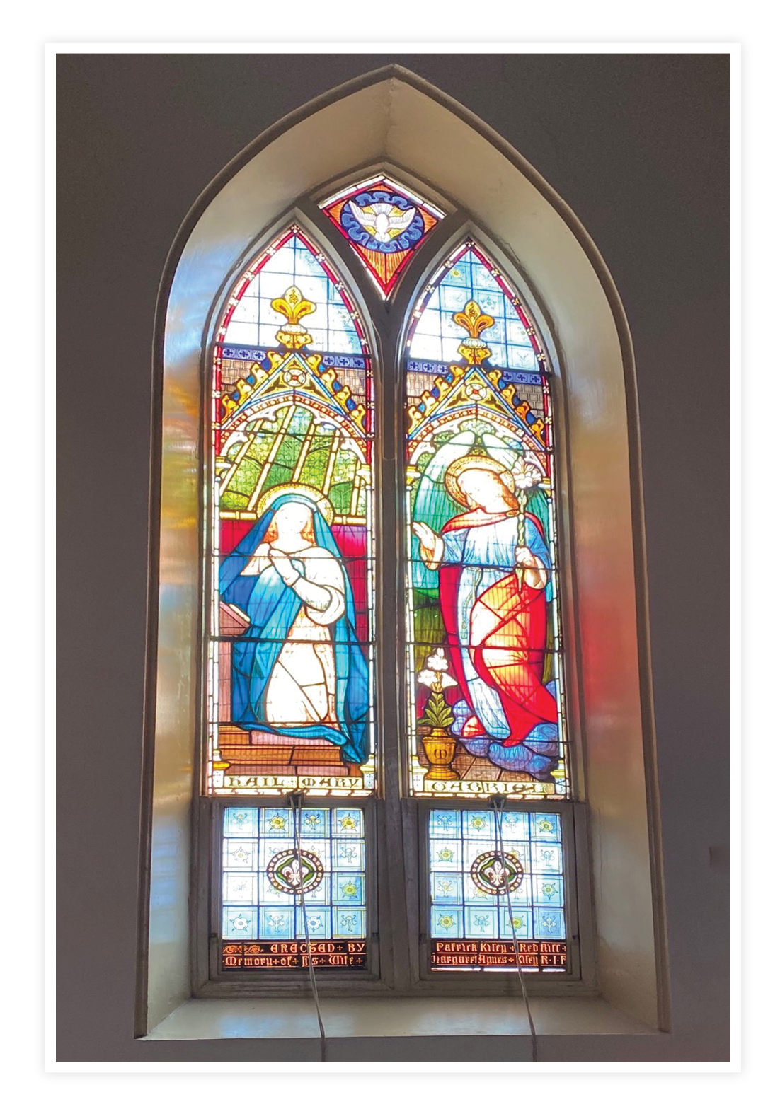 The Memorial Window to Patrick Kiley in the Catholic Church in Tumut