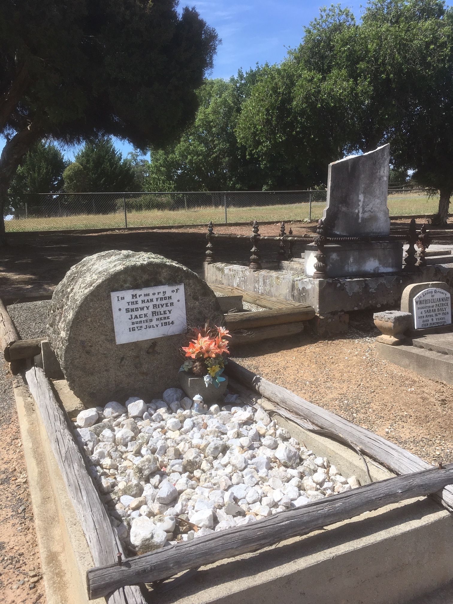 Jack Riley's grave in Corryong