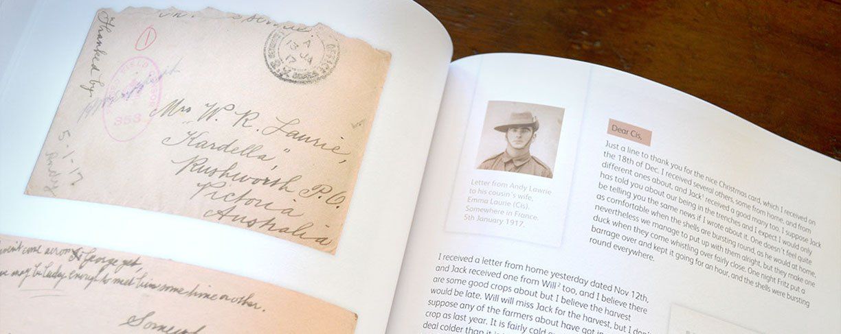 Pages from a book called 'Between the Lines' by Lyn Nicol.  Design by Calvert & Co