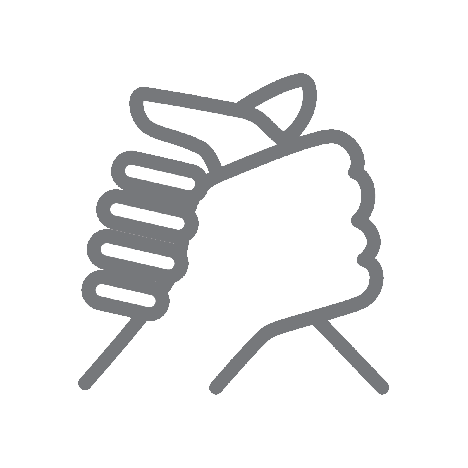 closed hands together icon